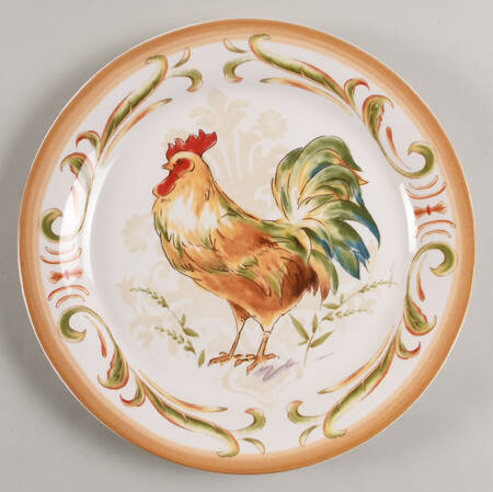Sunset Rooster Salad Plate