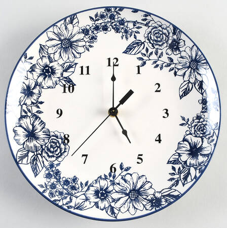 Gabriela Blue 1-2" depth  Clock Plate HC
