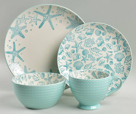Venice (Aqua) 4 Piece Place Setting