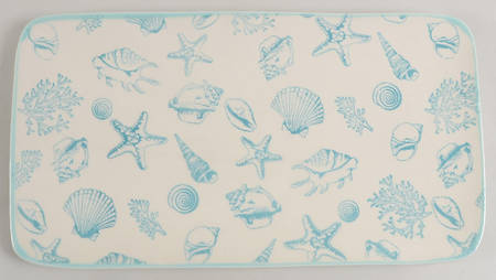 Venice (Aqua) 14" Rectangular Serving Platter