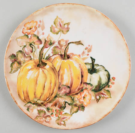 Harvest Blessing Pumpkin Salad Plate
