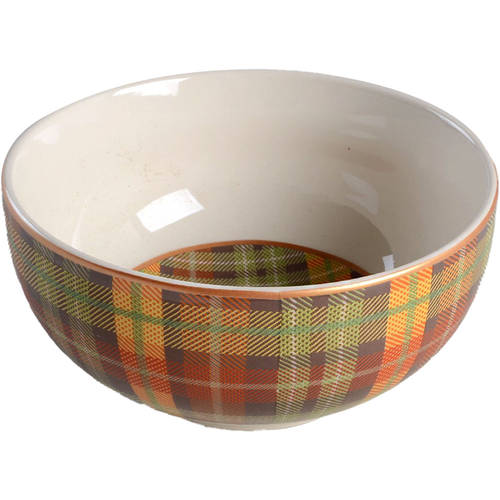 Harvest Plaid Soup/Cereal Bowl