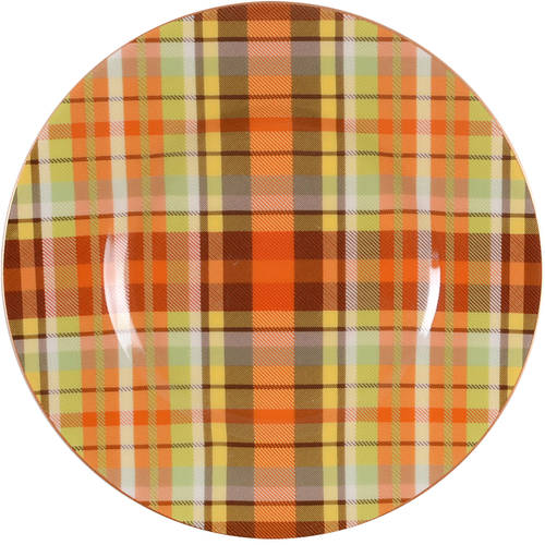 Harvest Plaid Salad Plate