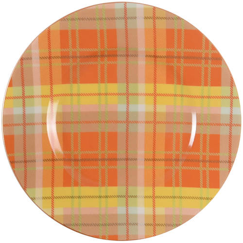 Harvest Plaid Salad Plate