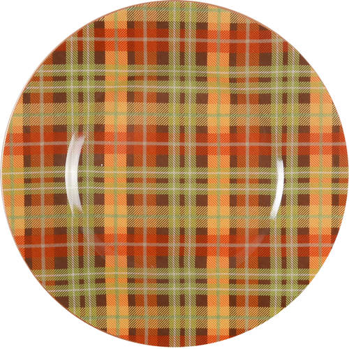 Harvest Plaid Salad Plate