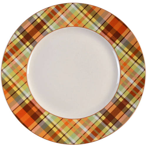 Harvest Plaid Dinner Plate