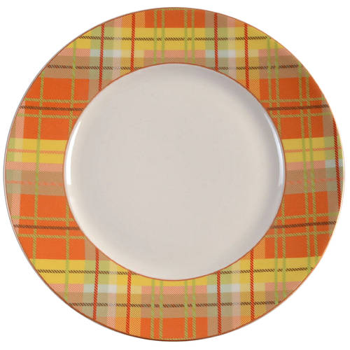 Harvest Plaid Dinner Plate