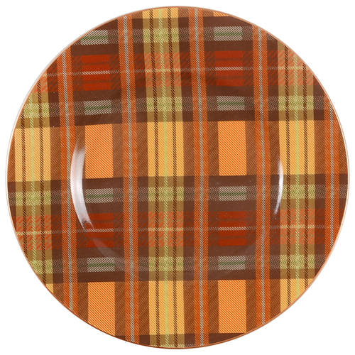 Harvest Plaid Salad Plate