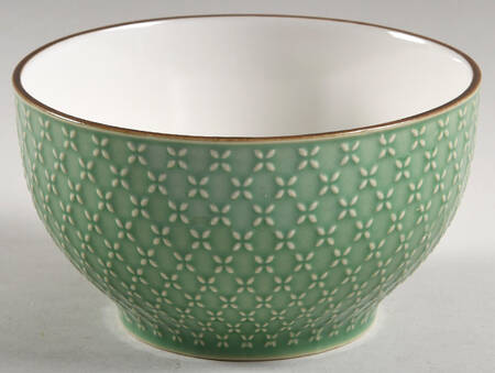 French Lace Green Soup/Cereal Bowl