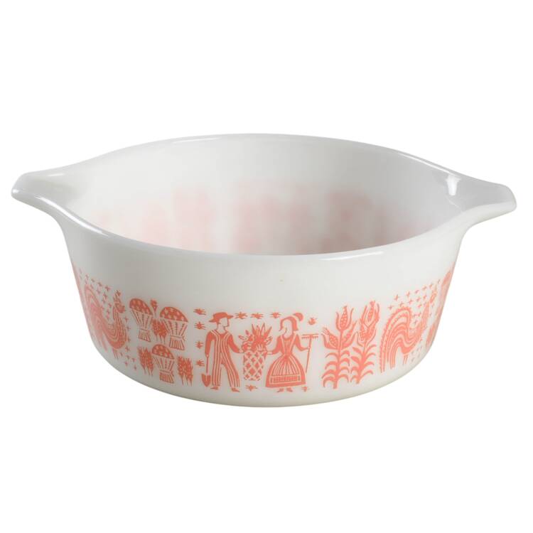 Butterprint Pink 1.50 Pt Round Casserole No Lid