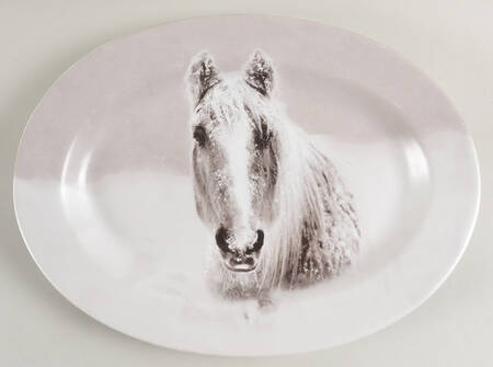 Snow Forest 14" Oval Serving Platter