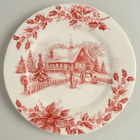 Snowland Village Salad Plate