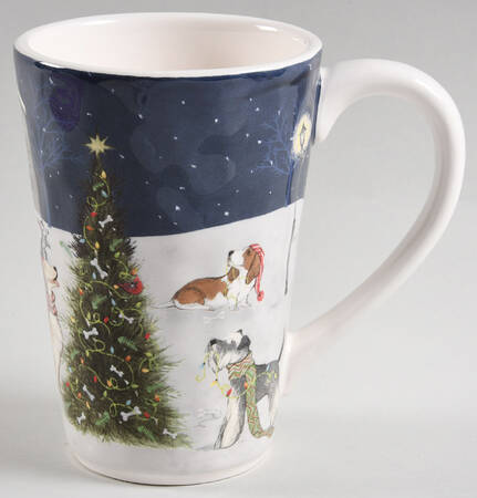 Park Avenue Puppies Christmas Tre Tall Mug