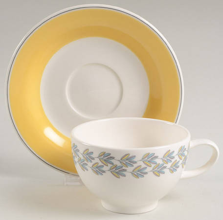 Westerly Yellow Footed Cup & Saucer Set