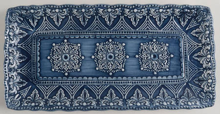 Chateau Clair Indigo 14" Rectangular Serving Platter