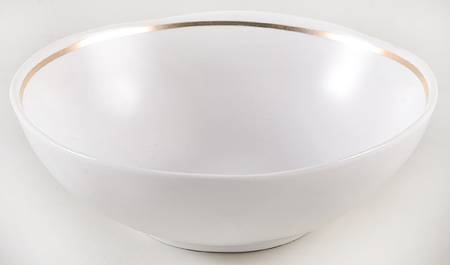 Matte White with Gold Rim Fruit/Dessert (Sauce) Bowl