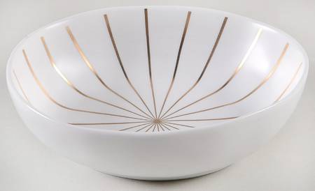 Gold Stripes 5" Oval All Purpose Bowl