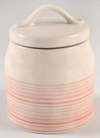 Pink Brush Small Canister & Lid by Potter's Studio