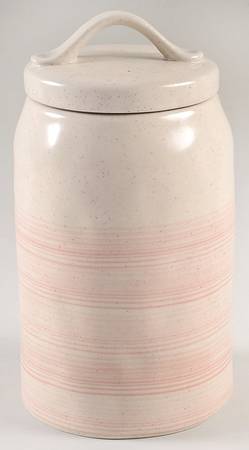 Pink Brush Medium Canister & Lid