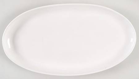 Cross Stitch White 14" Oval Tray
