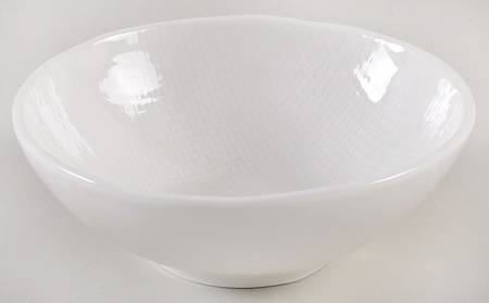 Cross Stitch White Individual Snack Bowl