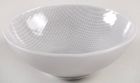 Cross Stitch Grey Individual Snack Bowl