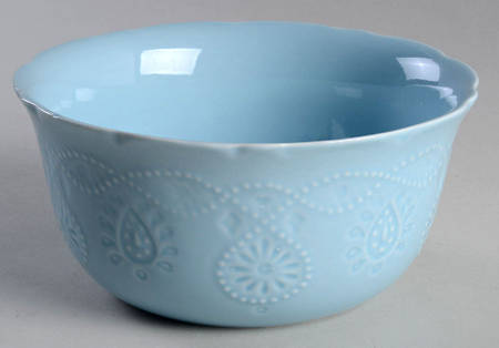 Cowgirl Lace Light Blue Soup/Cereal Bowl