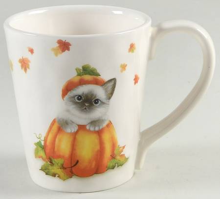 Cat in a Pumpkin Mug