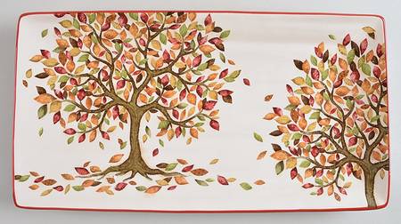 Autumn Tree 15" Rectangular Serving Platter