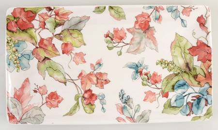 Waterbury Leaves 13" Rectangular Serving Platter