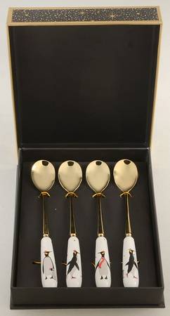 Penguins Teaspoon - Set of 4 Motifs