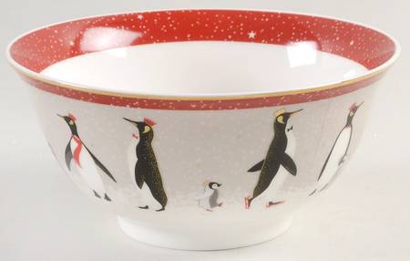 Red Penguins 6" Candy Bowl