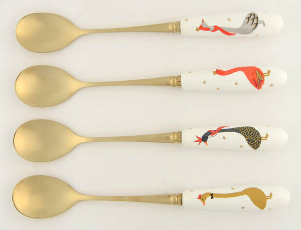 Geese Teaspoon - Set of 4 Motifs