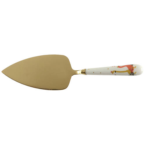 Geese Pie & Cake Server with Gold Plated Blade