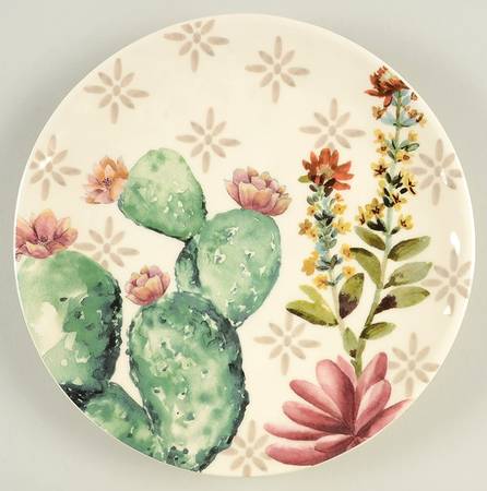 Cactus Flowers Salad Plate by Pier 1
