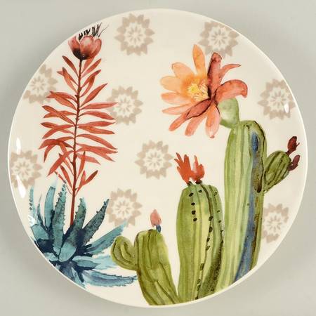 Cactus Flowers Salad Plate by Pier 1