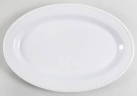 Emma True White 16" Oval Serving Platter