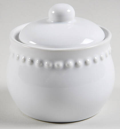 Emma True White Sugar Bowl & Lid
