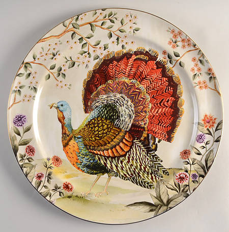 Botanical Harvest 17" Chop Plate (Round Platter)
