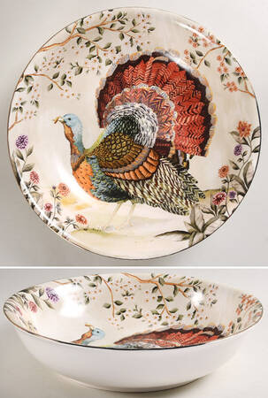 Botanical Harvest 12" Round Serving Bowl