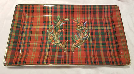 Aspen Plaid 17" Rectangular Serving Platter