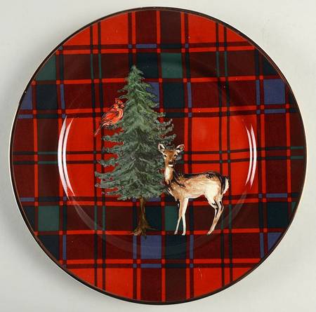 Aspen Plaid Salad Plate