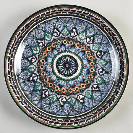Mezze Blue Salad Plate