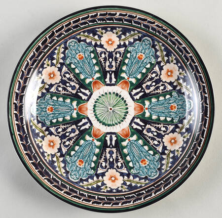 Mezze Blue Salad Plate