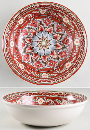 Mezze Red 9" Round Vegetable Bowl
