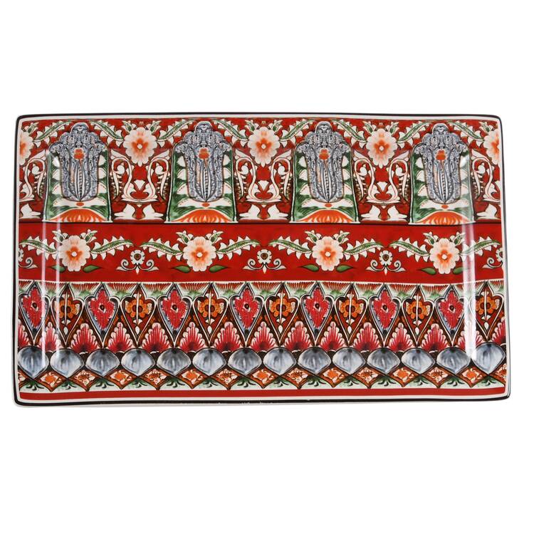 Mezze Red 12" Rectangular Serving Platter by Pottery Barn China
