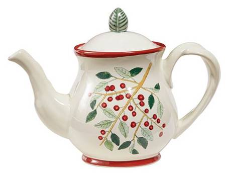 Simply Holly Teapot & Lid