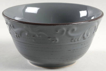 Trellis Gray Soup/Cereal Bowl