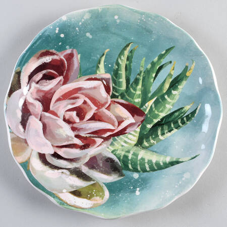Marfa Succulents Salad Plate