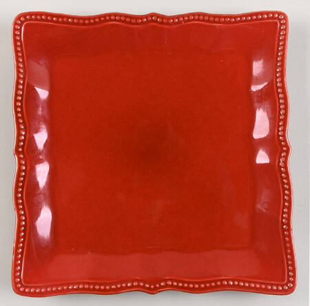 Paige Square Red Dinner Plate